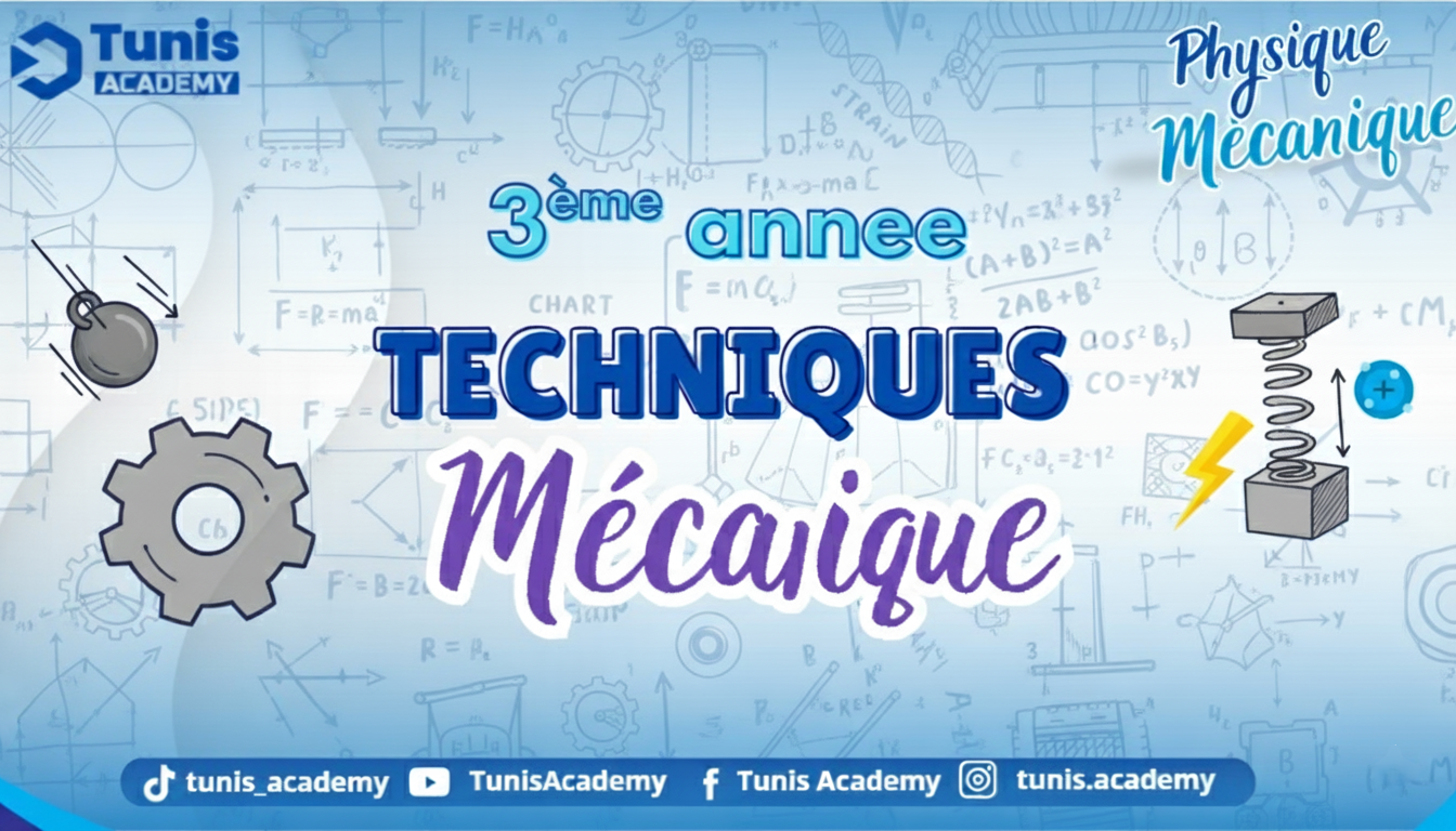 Mécanique – 3ᵉ̀ᵐᵉ Technique